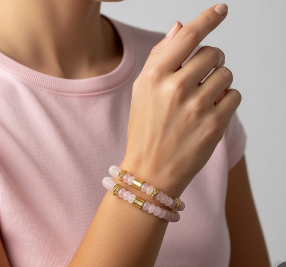 Gemstone Bead Stretch Bracelet - Pick your Color