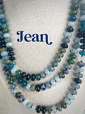 Beaded Gemstone Necklace: 18k Gold Clasp, Amethyst, Aventurine Beads