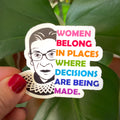 RGB Inspired Sticker - Women Belong Sticker