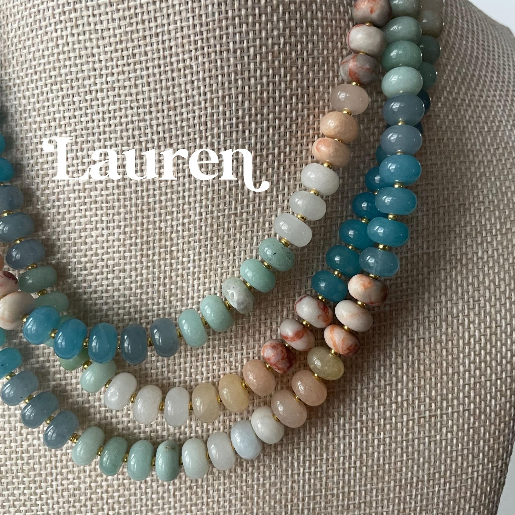 Gemstone Candy Necklace: 14k Gold Filled Clasp,  Adventurine, Jade, Morganite, Amethyst, Chalcedony