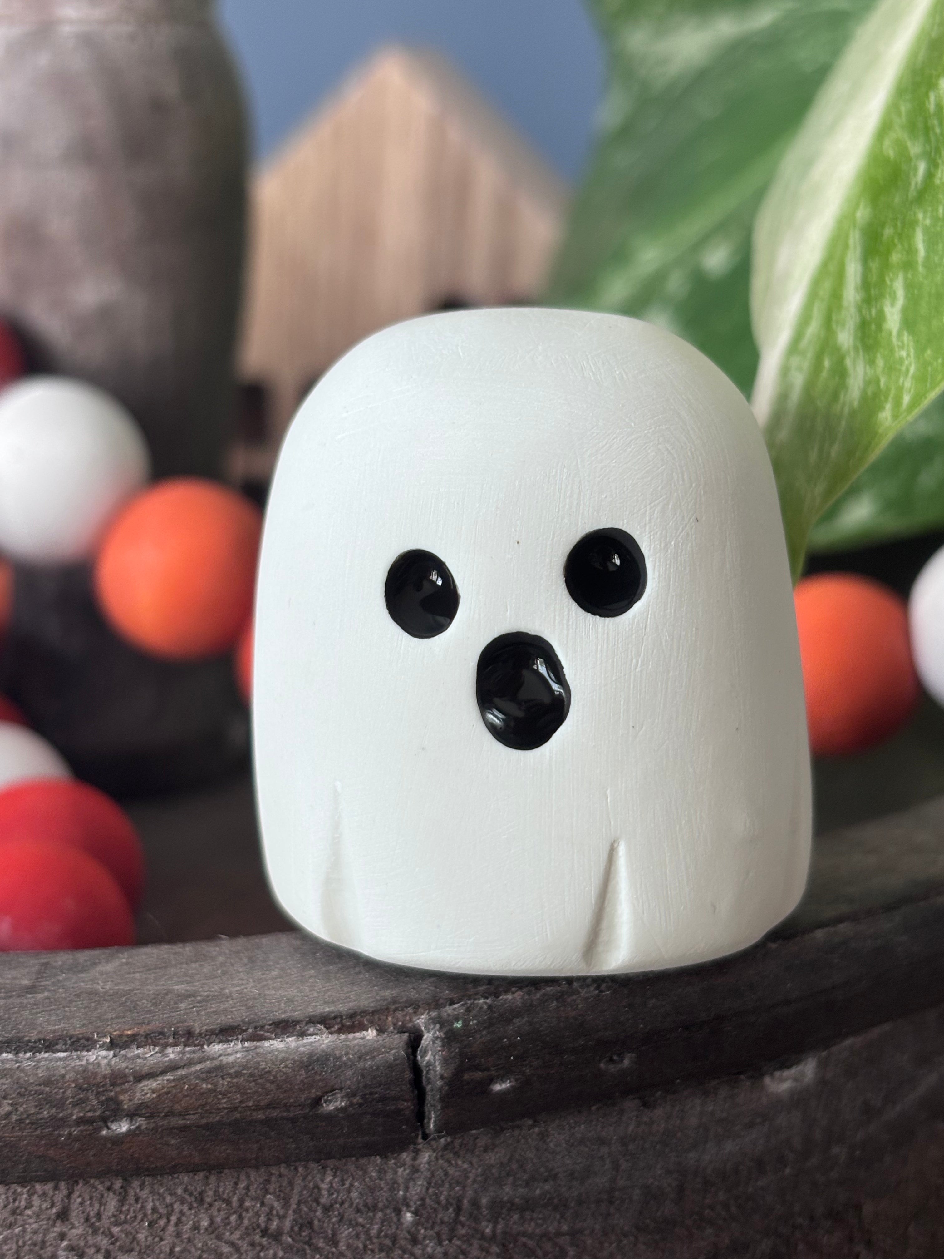 Clay Ghost Figurine - Ghostie Gang - Spooky Cute - Halloween Decor