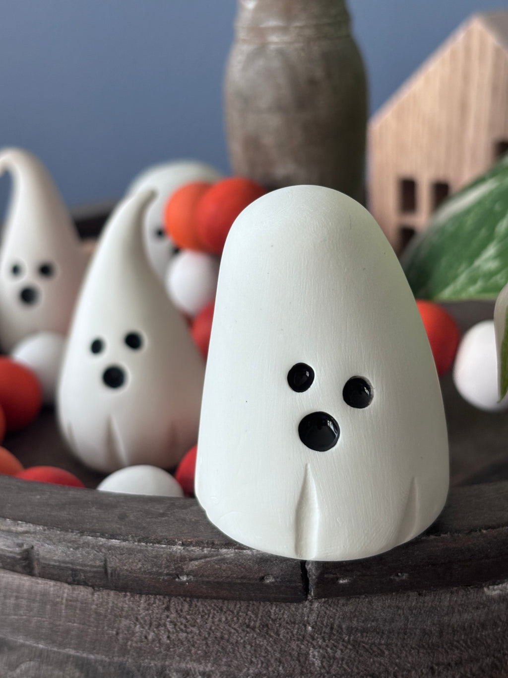 Clay Ghost Figurine - Ghostie Gang - Spooky Cute - Halloween Decor