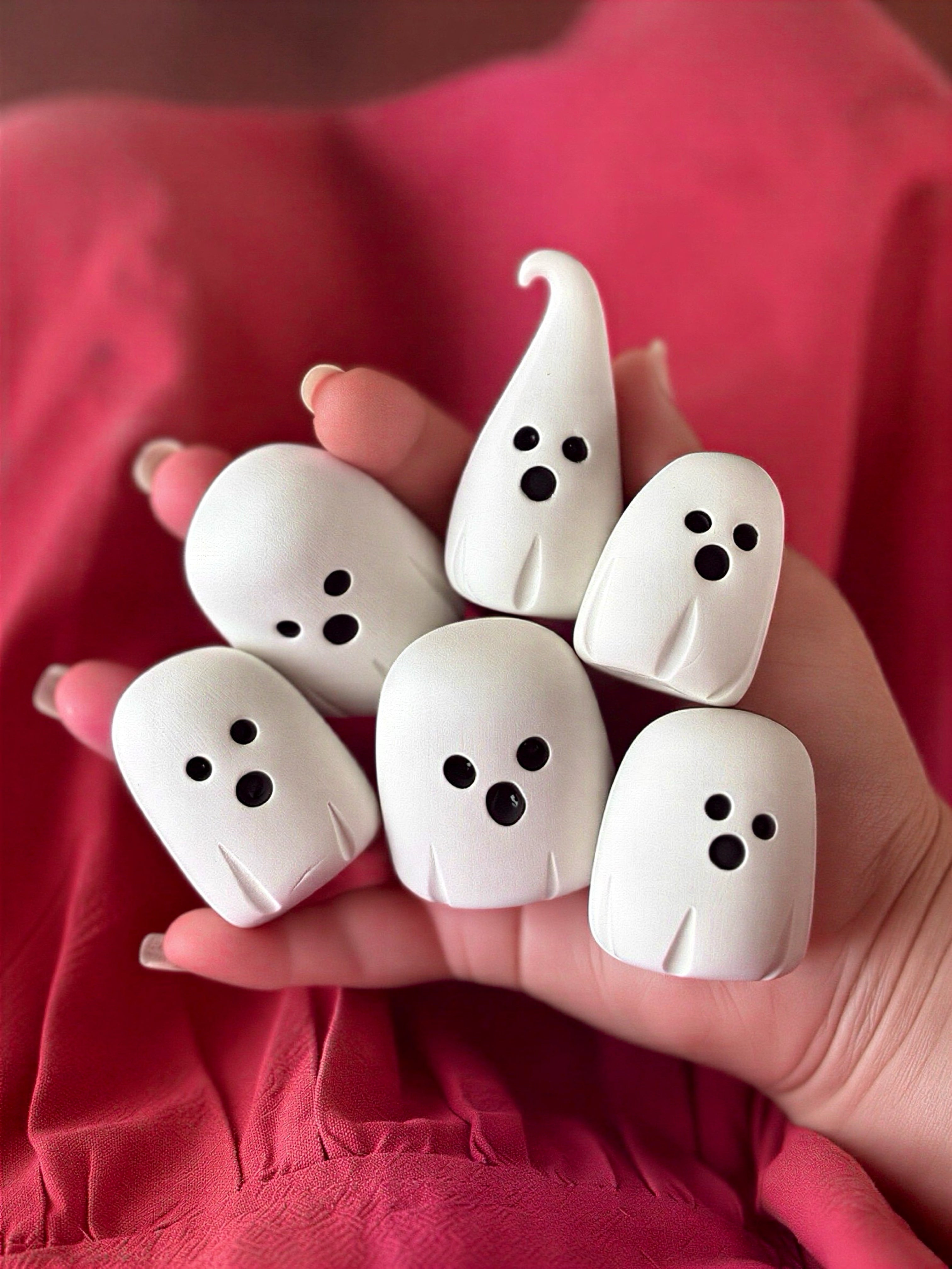 Clay Ghost Figurine - Ghostie Gang - Spooky Cute - Halloween Decor