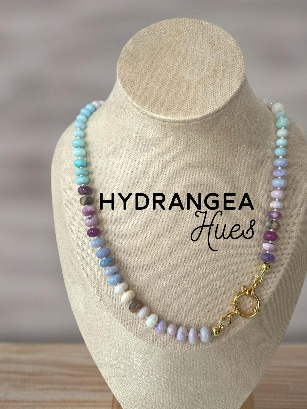 Opal Candy Beaded Necklace Colorful Gemstone Easy Clasp Charm