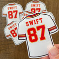 Swift 87 Chiefs Jersey Number Sticker - Water Resistant