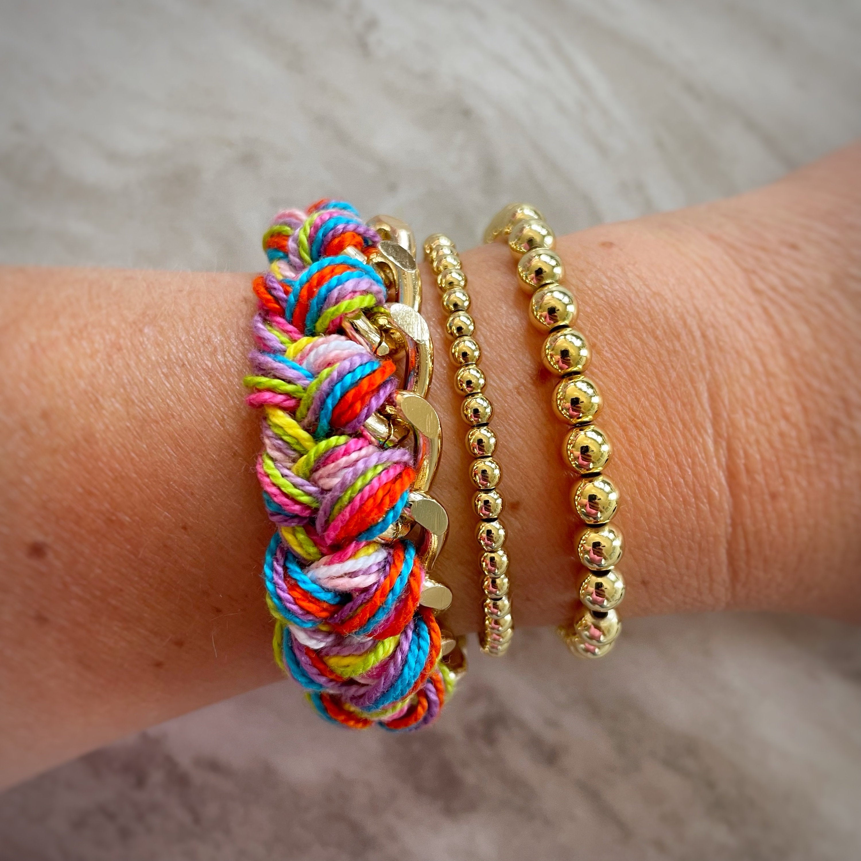 Braided Gold Chain Bracelet