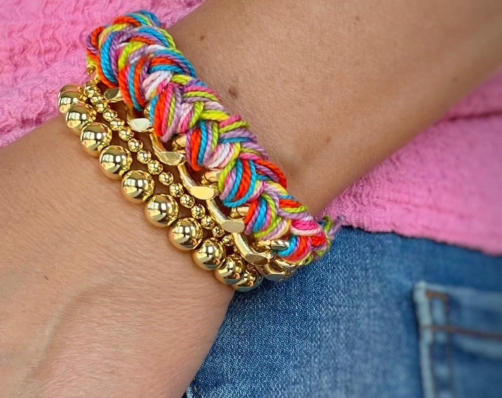 Braided Gold Chain Bracelet